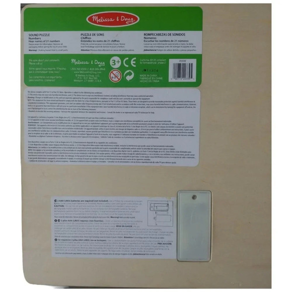 Melissa & Doug  Wooden Educational Block Puzzle, Numbers 1-20 - Picture 4 of 4